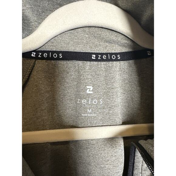 Zelos Pullover Men's Medium Grey 1/4 Zip Activewear Sweatshirt Long Sleeve - Picture 4 of 7
